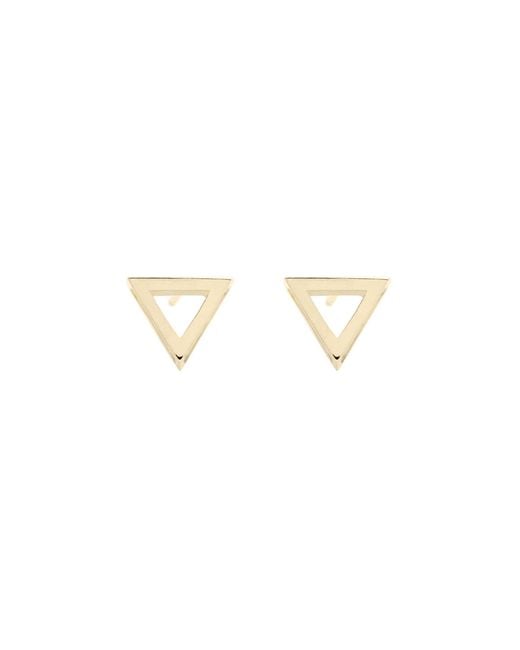 Sheida Farrokhi Metallic Triangle Stud Earrings