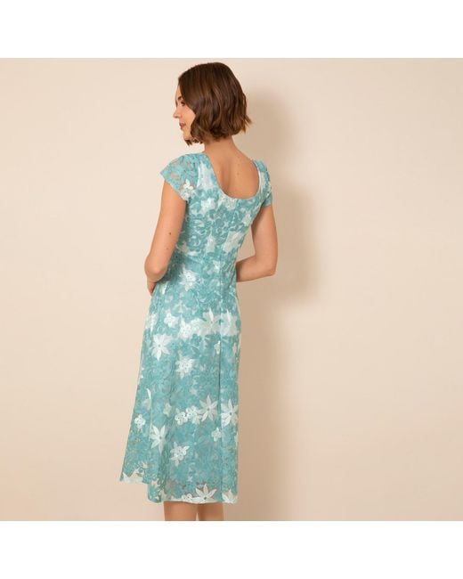 Alie Street London Blue Charlotte Lace Dress Antique Aqua