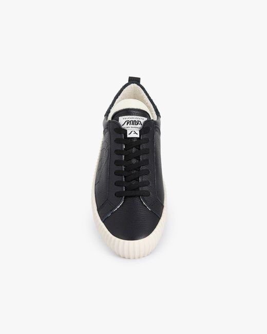 Springa | Unique Vulcanized Sneakers Italian Handmade Blue Wavy Leather Sneakers for men