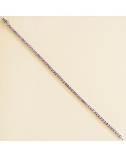 Juvetti Metallic Ciclo Tennis Bracelet Set With Sapphire