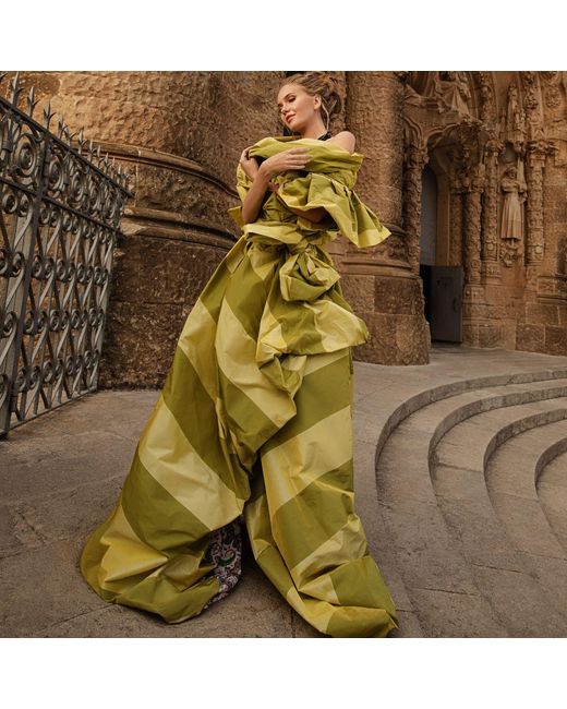 Miro Misljen Green Ballon Dress