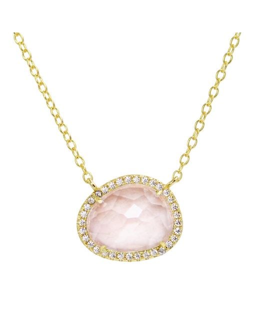 KAMARIA Metallic Kokoto Lab Created Gemstone Necklace