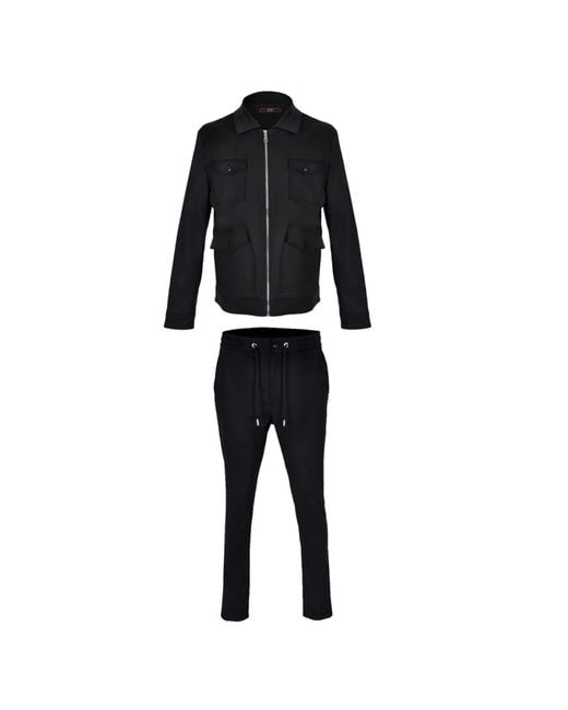 DAVID WEJ Black Ashford Trucker Set for men