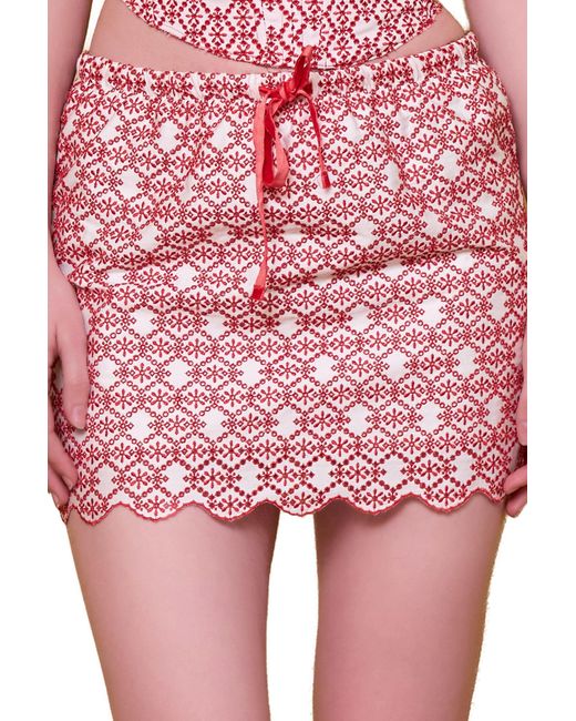 Pcfg Pink The Broderie Anglaise Edit Mini Skirt With Embroidery