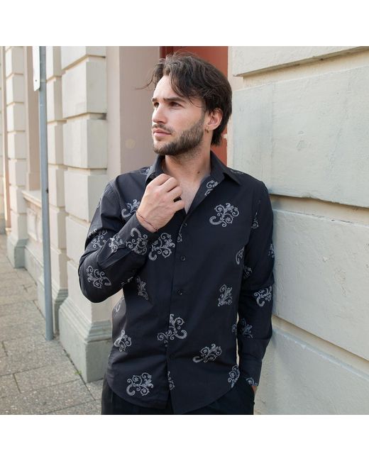 Maurice Saxe Blue Spanish Shirt for men