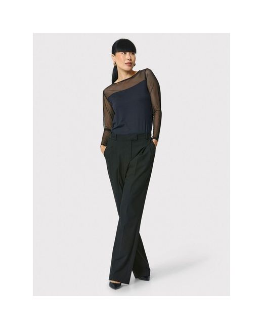 Helen Mcalinden Blue Aaliyah Mesh Top