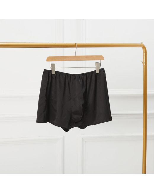 Soft Strokes Silk Black Pure Mulberry Silk Trunks for men