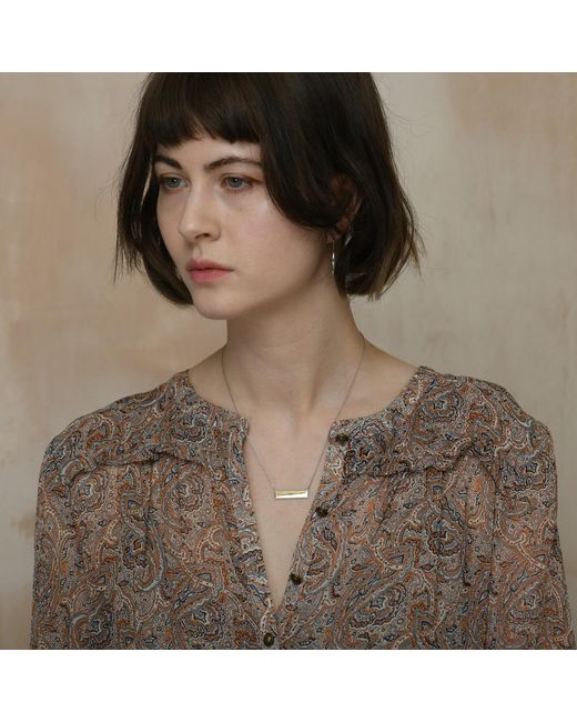 Janus Edinburgh Metallic Facade Of Balance Reversible Simple Bar Necklace