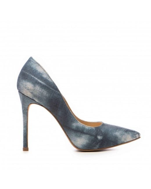 The 5Th Element Blue Washed Denim Stiletto Pumps
