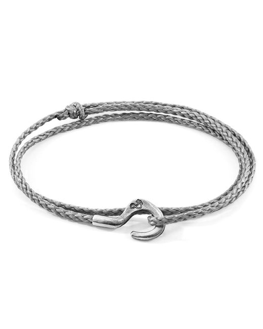 Anchor and Crew Gray Classic Charles & Rope Skinny Bracelet for men