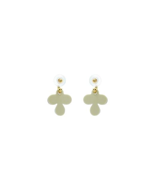 Gissa Bicalho Metallic Acrylic Handmade Earring Araci Kahki