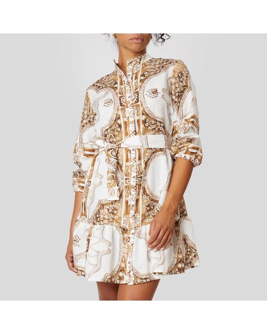 Casa Atelier by Ferdinando Fusco Multicolor Neutrals Sahara Frou Frou Shirt
