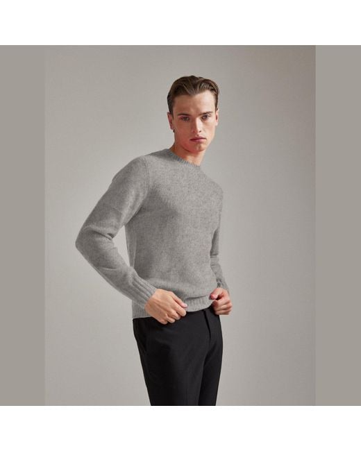 Salts Gray Lofty Knit Crew Neck Sweater