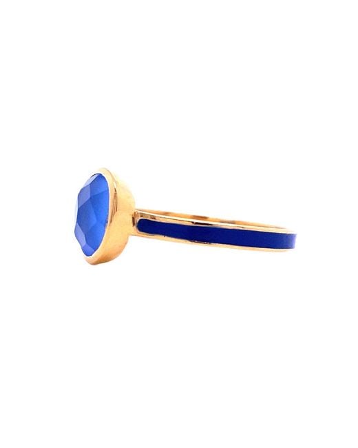 GEM BAZAAR Blue Tutti Frutti Ring