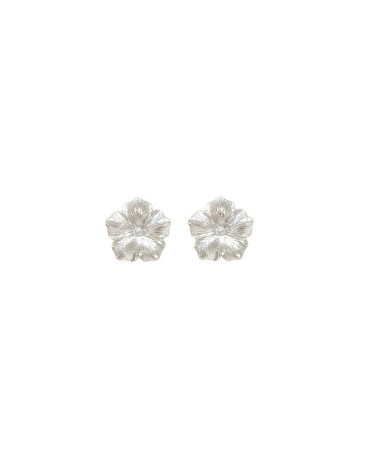 Agora Jewellery White Bavella Mini Earrings