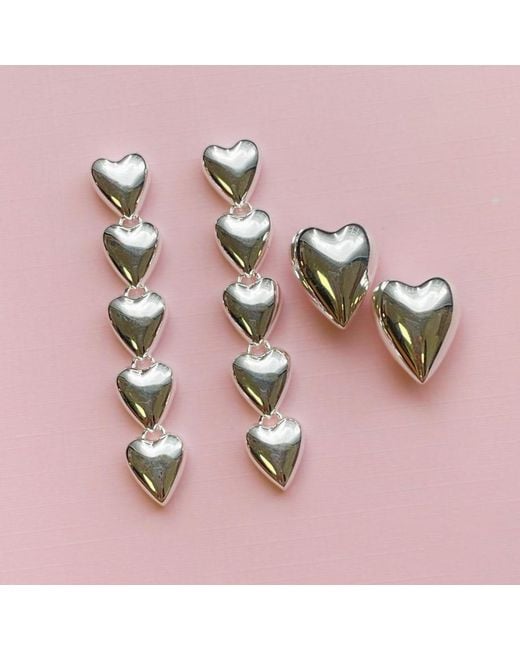 Argento Vivo Metallic The Amour Studs