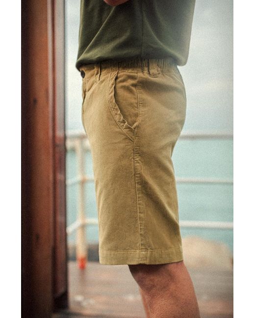 &SONS Trading Co Green Neutrals Utah Cord Shorts Light Tan for men