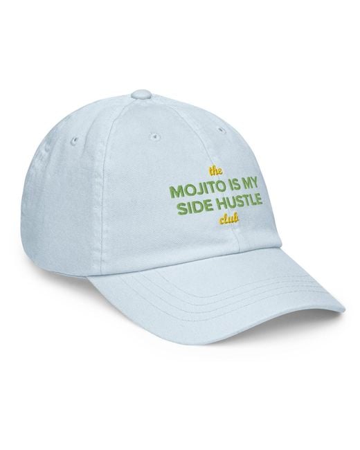 Anchor and Crew Blue Pastel Mojito Is My Side Hustle Club Chino Embroidered Cap for men
