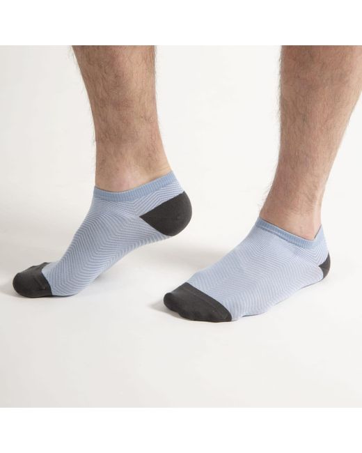 Peper Harow - Made in England Blue Lux Taylor Trainer Socks Bundle – Sky for men