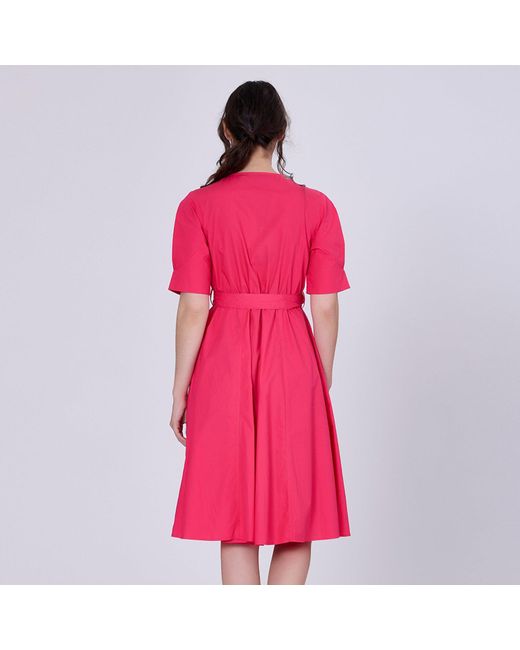 Smart and Joy Pink A-line Cotton Blouse-dress