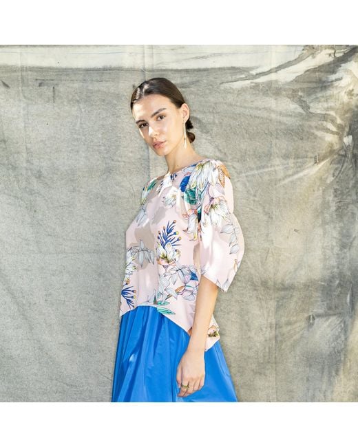 Bianca Popp Multicolor Puff Blouse With Flaps