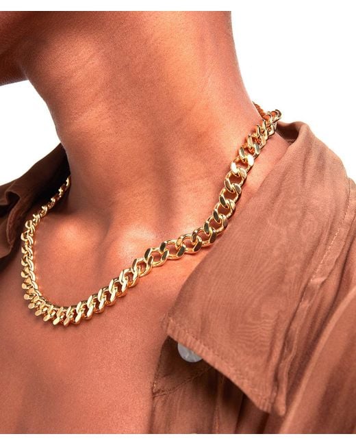 Onia Metallic Bold Cuban Link Necklace