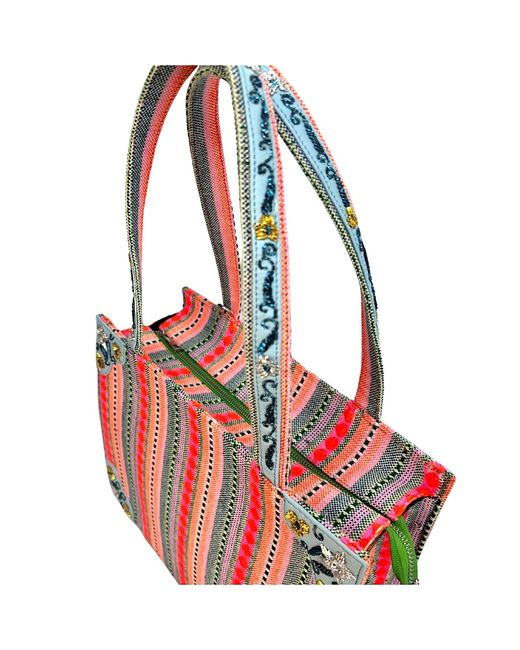 Simitri Red Kinara Tote Bag