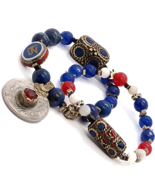 Ebru Jewelry Blue Aegean Bracelet Set