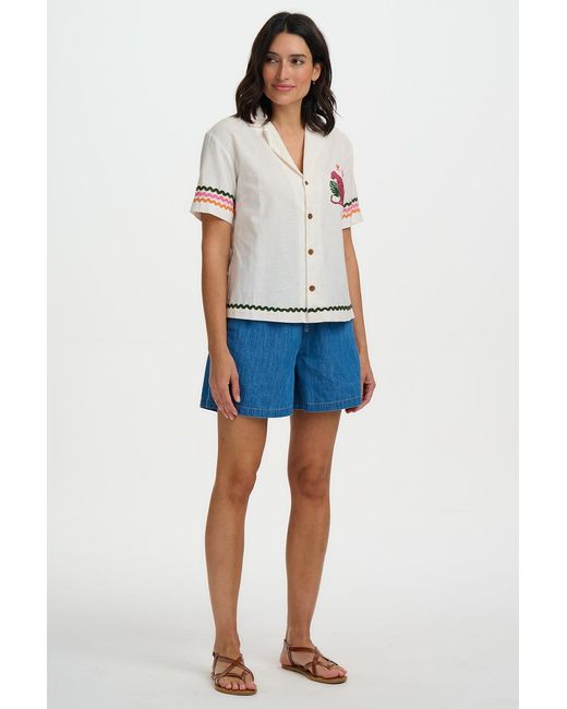 Sugarhill White Michelle Shirt Off, Leopard