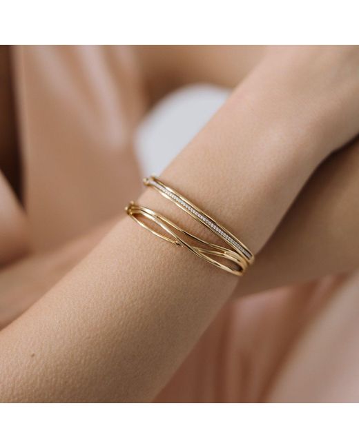 Lulu B London Metallic Classic Cubic Zirconia Bangle