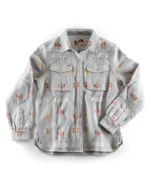&SONS Trading Co Gray Damsons Cabin Shirt Pearl