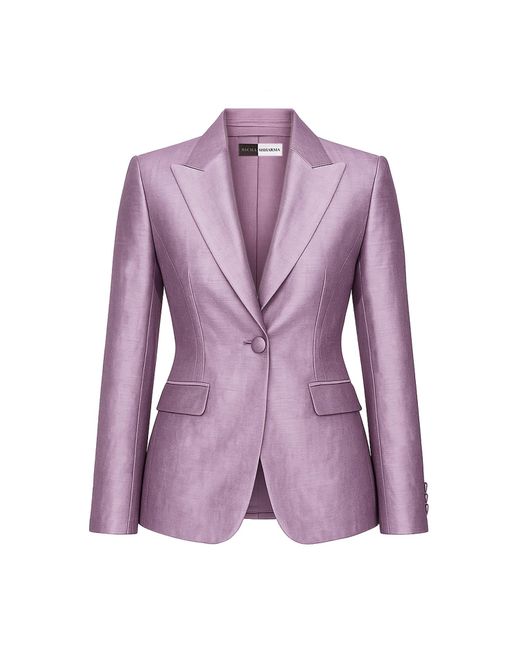 Richa Sharma Purple Tailored Silk Lilac Blazer
