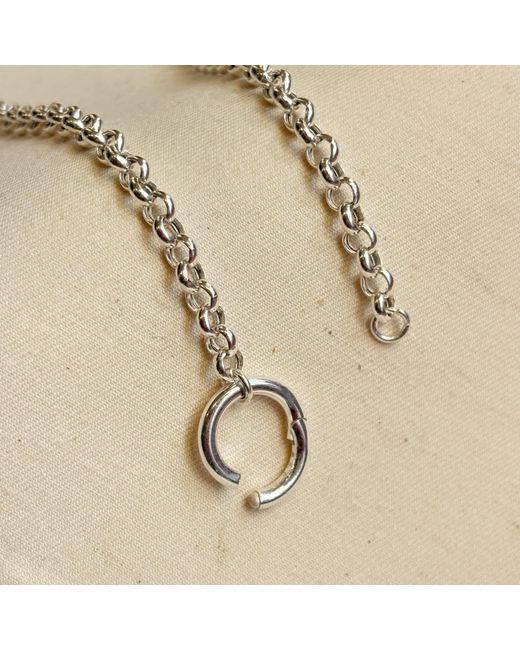 The Pheia Metallic Mini Orbital Chain Necklace With Evil Eye