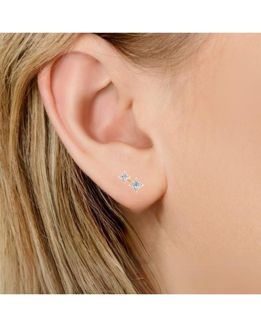 BLOOMTINE | Earth Angel HQ Metallic Illuminess Mini Vermeil Shooting Star Studs