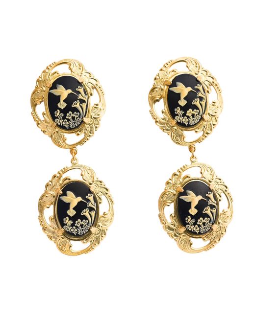 The Pink Reef Metallic Double Portrait Cameo Drops In