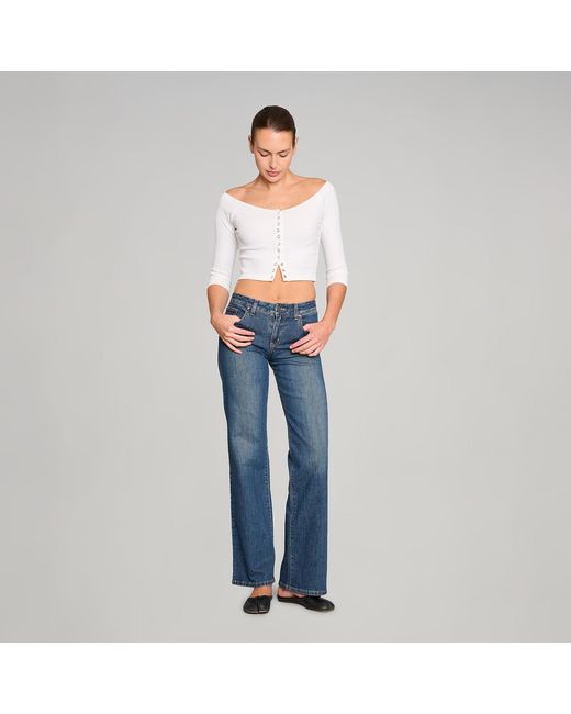 Love and Nostalgia White Sugar Baby Rib Top