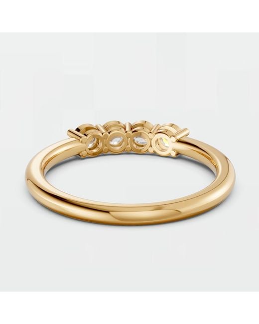 Aya Fine Jewelry Metallic Delicate Four Stone Lab Diamond Ring