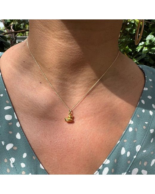 Lexi Jewelry Metallic Rubber Ducky Necklace