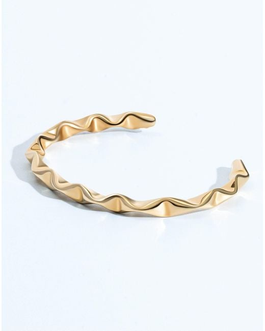 Denise Pacini Metallic Sabrina Stackable Geometric Pyramid Open Cuff Bracelet