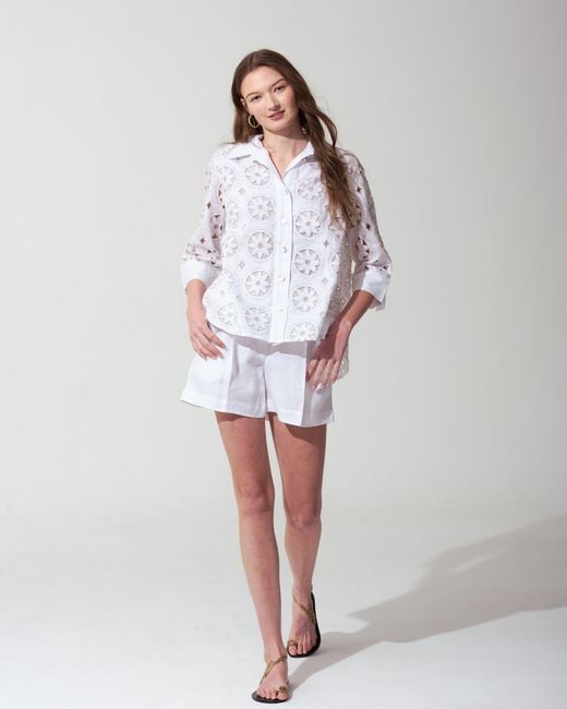 MARICEL White Aura Shorts