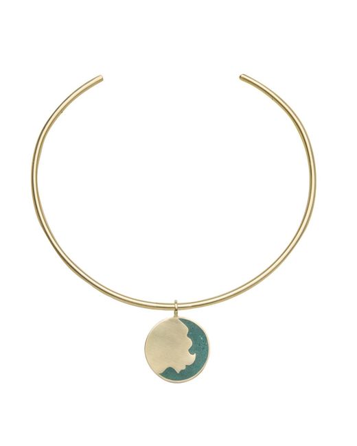 Zeworks Metallic Kaia Malachite Choker