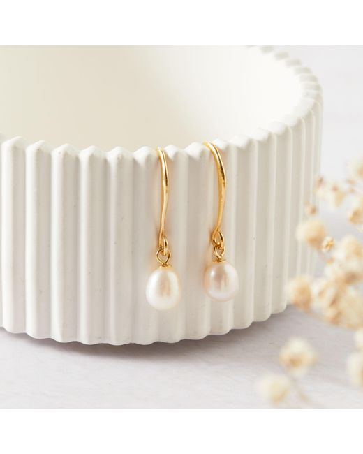 Esterah Metallic Alba Pearl Earrings