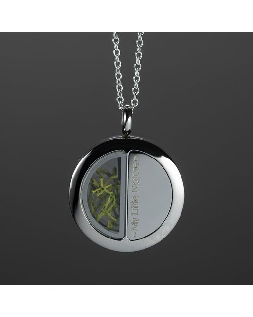 My Little Nature Black Artisan Necklace With Real Moss – Handmade Botanical Jewelry, Forest-Inspired Gift Idea