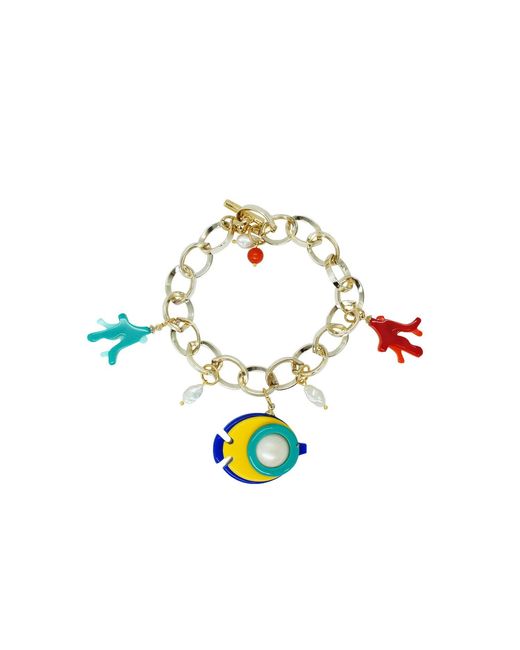 Gissa Bicalho Blue Handmade Bracelet Charm Fish Tang