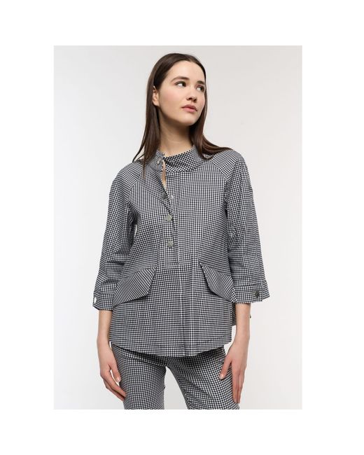 Mirimalist Gray Checked Shirt Jacket
