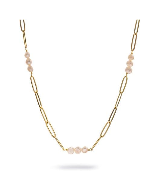 Ebru Jewelry Metallic Eternal Pearl Harmony Choker Necklace