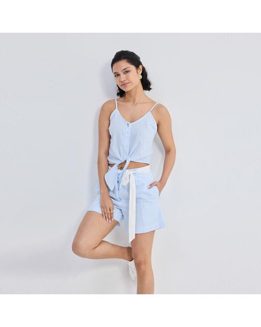 REISTOR Blue Regular Fit Shorts