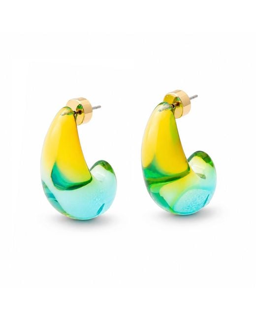 Hye Jane Jewelry Green Ombré Resin Statement Earrings