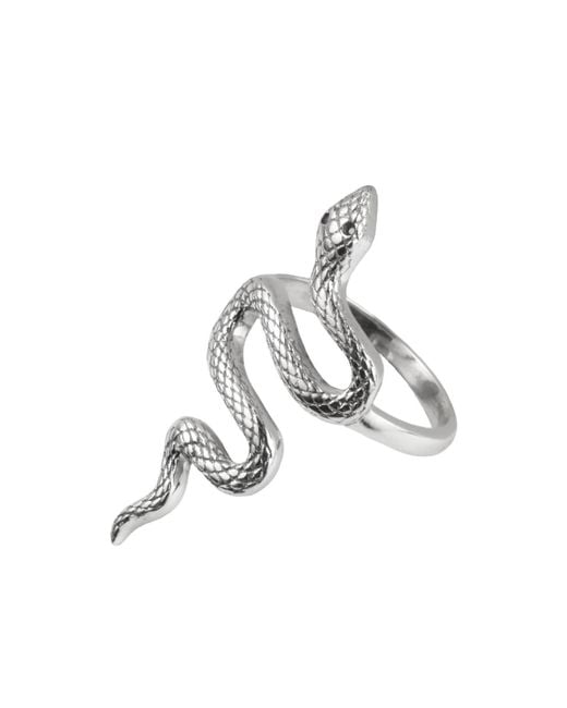 The Jewellery Store London Metallic Detailed Snake Ring