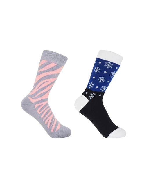 Peper Harow - Made in England Blue Zebra & Snowflake Socks Bundle